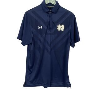 Under Armour Men's Navy Blue Notre Dame Performance Polo